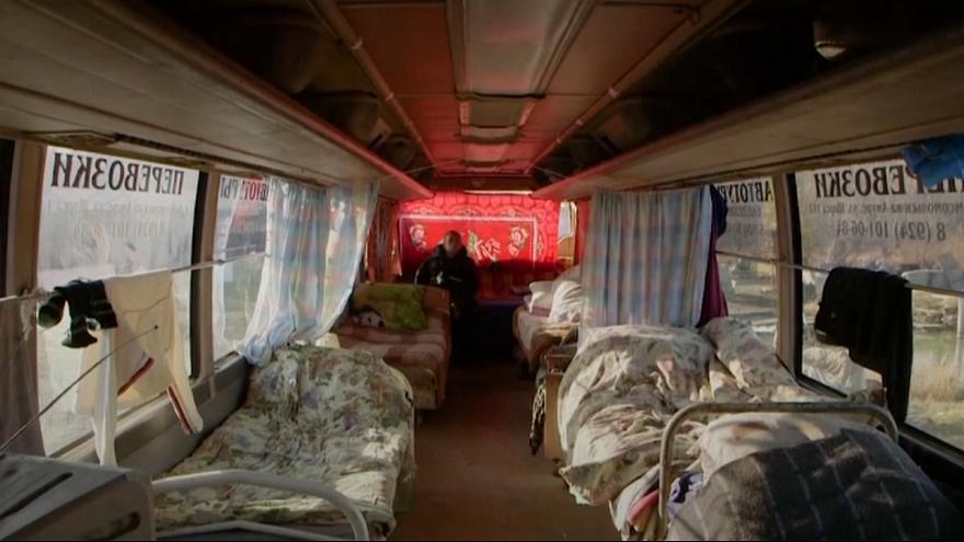 خانه های اتوبوسی برای بی خانمان ها در روسیه